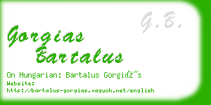 gorgias bartalus business card